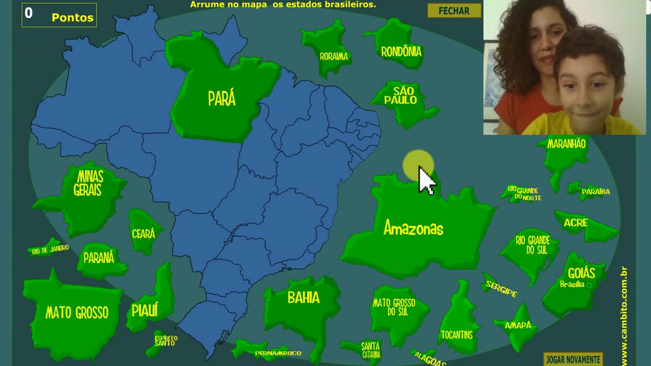 Mapa do Brasil, Escola Games - Jogos Educativos