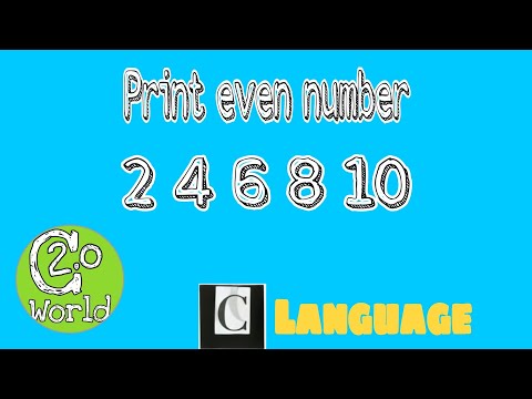 Print even number program in c language | on code block | by coding 2.o