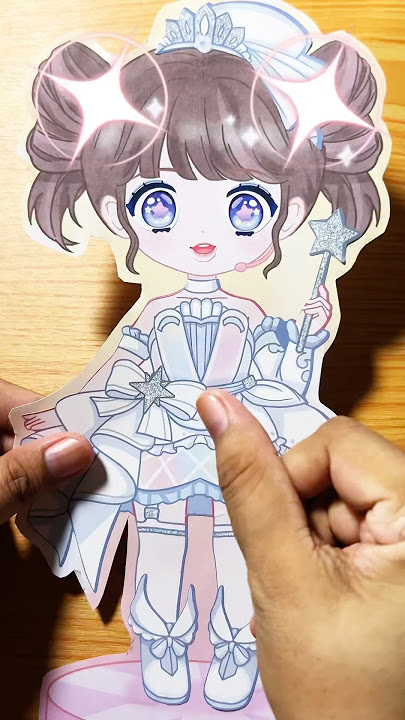 DIY Cute Idol Singer Paperdoll Makeup and Dress up Stickers Pt 2 #toys #paperdiy #sticker