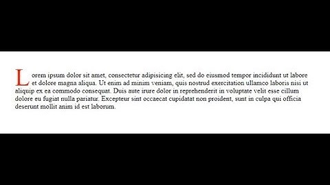 CSS drop caps effect | Drop caps | HTML 5 + CSS 3 | CSS Tutorial