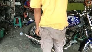 kenalpot standar racing rx king full crom.by.sani racing tegal