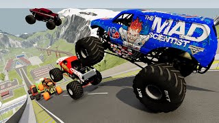 Epic High Speed Monster Truck Jump And Crashes #60 | BeamNG Drive | BeamNG ASna