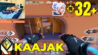 MVP! 32 ELIMS! FNC KAAJAK JETT RADIANT RANKED GAMEPLAY screenshot 4