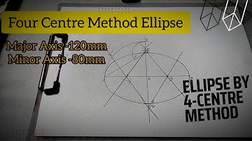Ellipse By Four Centre Method // Engineering Drawing #iti #engineeringdrawing
