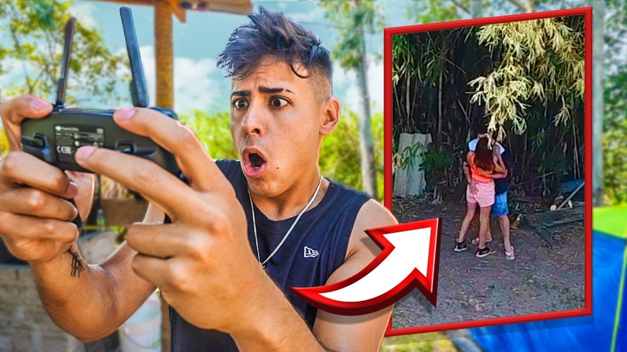 ESPIONEI MEUS AMIGOS COM O DRONE NO ACAMPAMENTO
