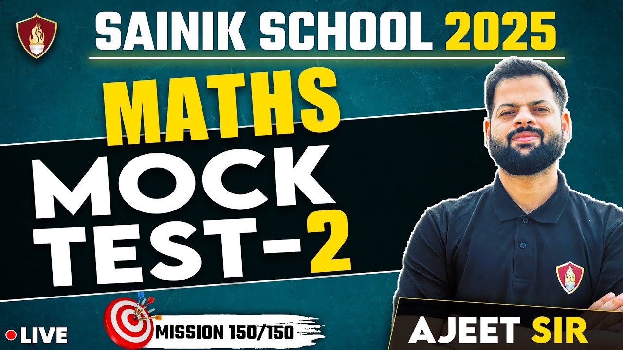 Sainik School Maths Mock Test | Military School Coaching Math | AISSEE