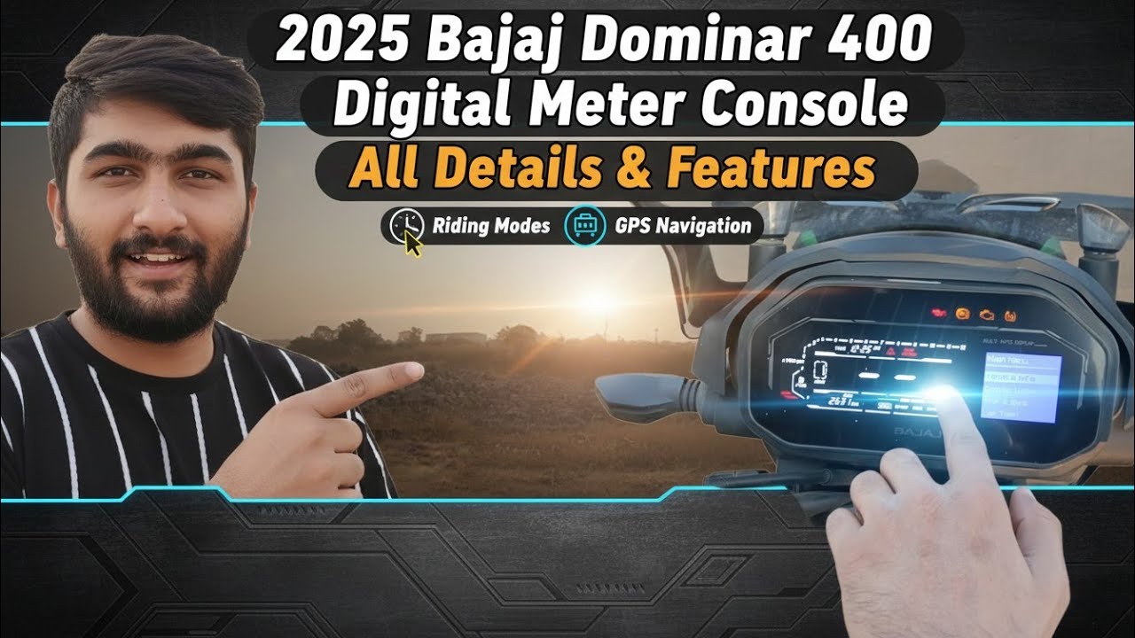 💥 2025 Bajaj Dominar 400 Digital Meterconsol all details and features, Riding modes, GPS navigation