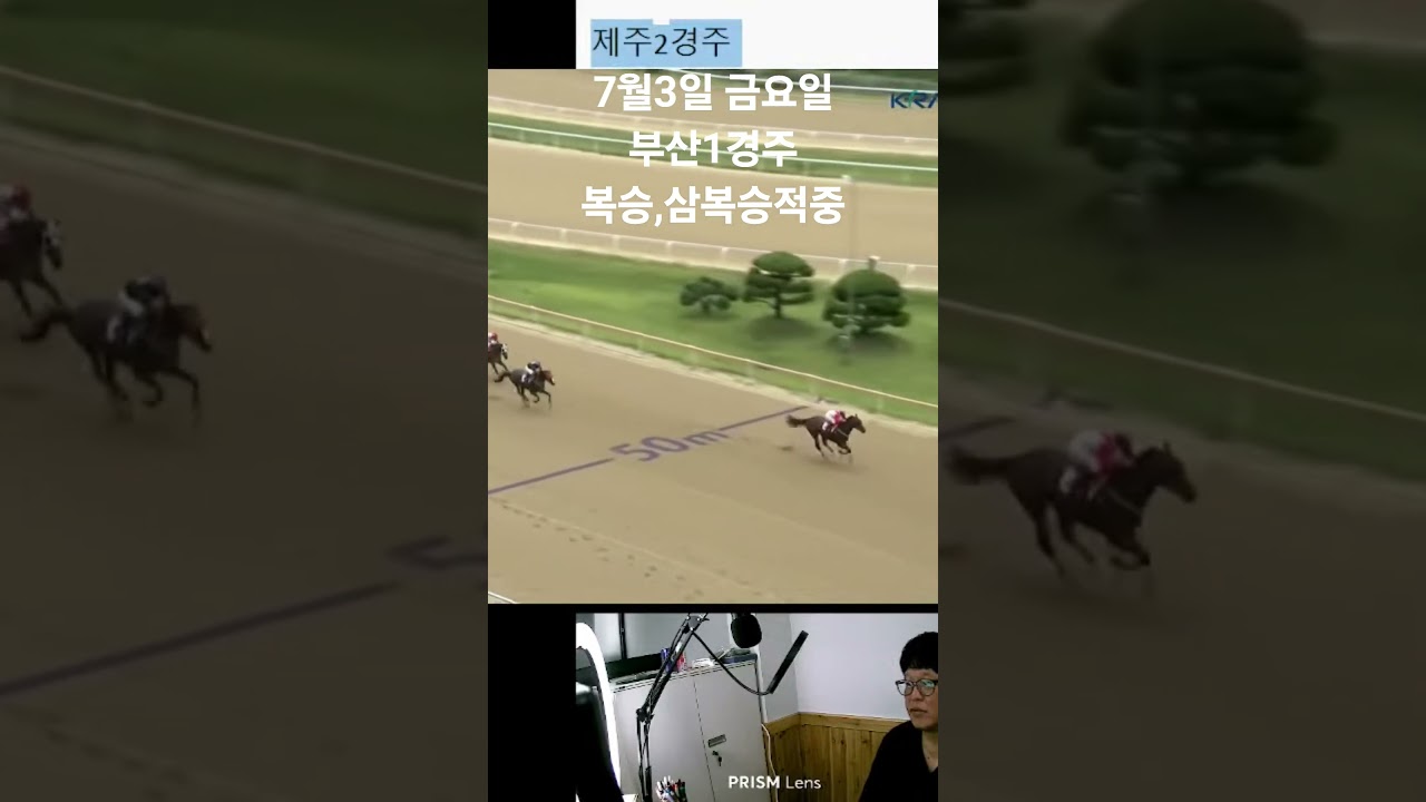 7/3금요일 부산 1경주 복승 삼복승 적중 시작이 좋았다?