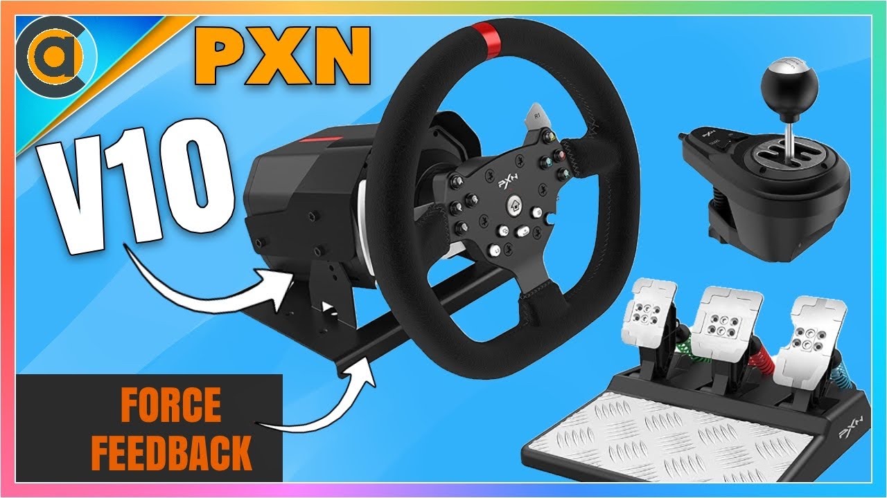 PXN V10 Racing Wheel. Force feedback for PS4, Xbox, PC 