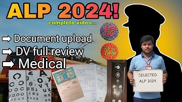 Document Upload | DV full detail | Medical complete | A to Z Information | #indianrailways #alp2024