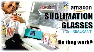 AMAZON SUBLIMATION GLASSES w/ BAMBOO LIDS | HOW TO SUBLIMATE LIBBEY BEER SODA CANS | TUMBLERS