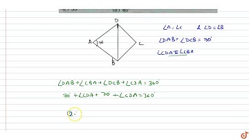 In the adjoining figure ABCD is a rhombus. If `/_A=70^@` then `/_CDB=?`