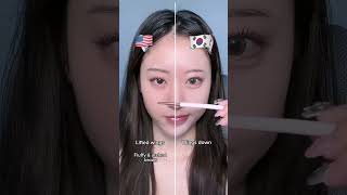 🇺🇸vs🇰🇷 student makeup comparison 🤓 미국 vs 한국 학생 메이크업 비교!