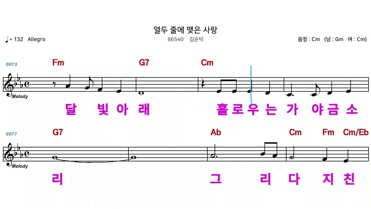 (MR)  86540  열두줄에맺은사랑  - 김순덕