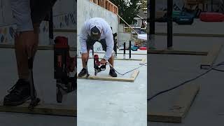 the fastest way to attach wood to concrete