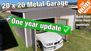 20x20 metal carport one year update and upgrades.