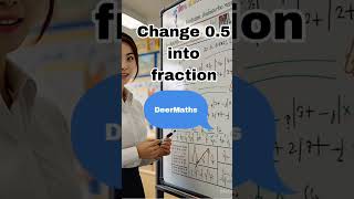 How to Change 0.5 into Fraction #math #shorts #homework