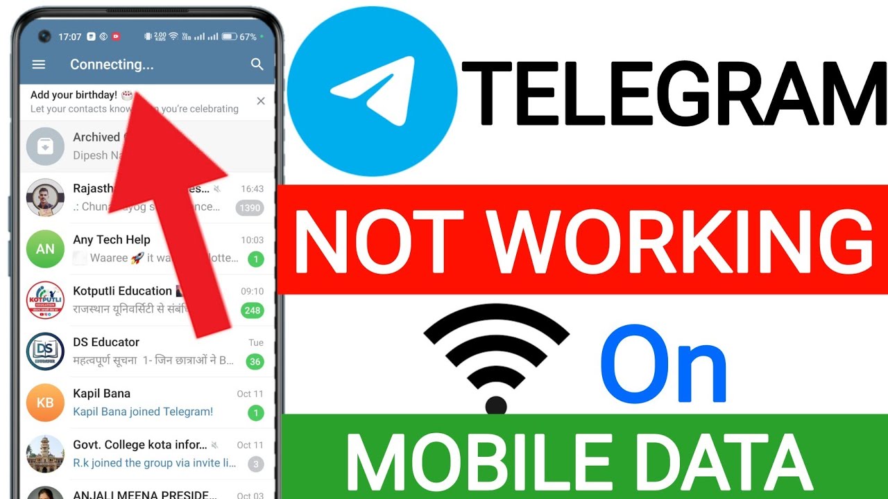 telegram not working on wifi || telegram connecting problem on mobile data problem solve