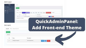 QuickAdminPanel: Add User Theme in 6 Steps