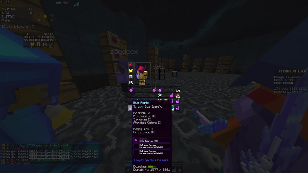 25X Gok Kesme / 2x Kan / 1x Buz Kesme pvp turemepvp