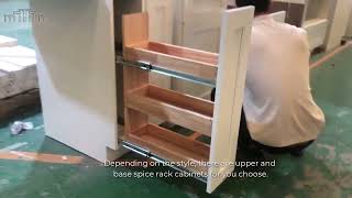 Pull Out Spice Rack Kitchen Base Cabinet screenshot 1