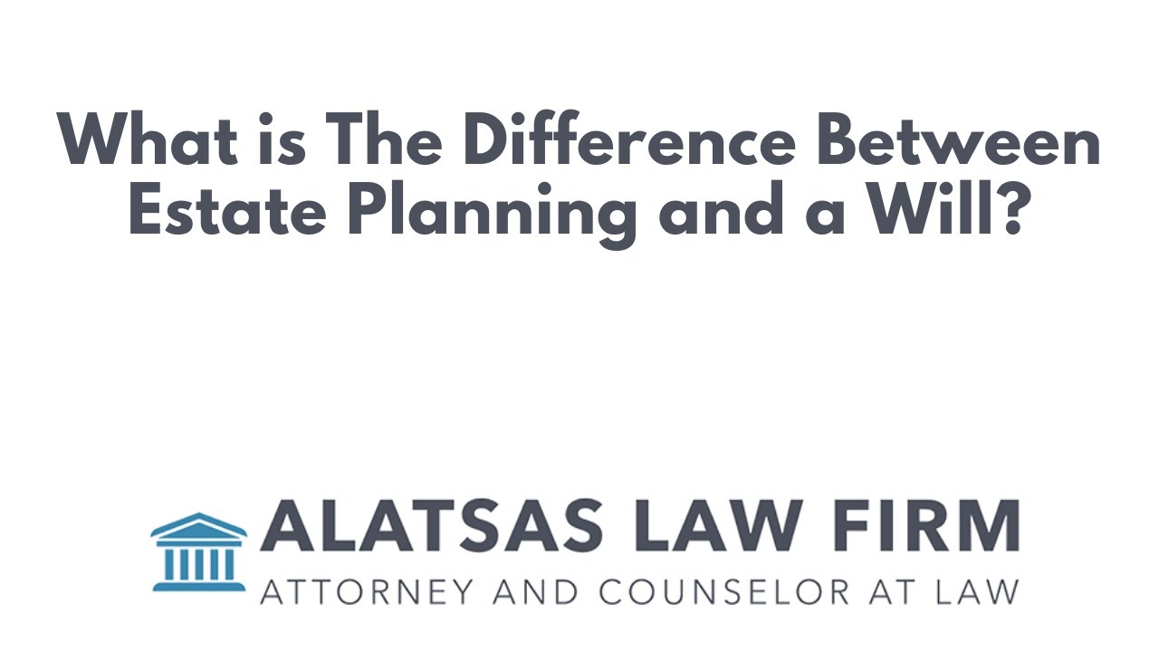 What is the difference between estate planning and a will? - YouTube