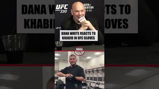 Dana White reacts to Khabib Nurmagomedov wearing UFC gloves backstage at UFC 330