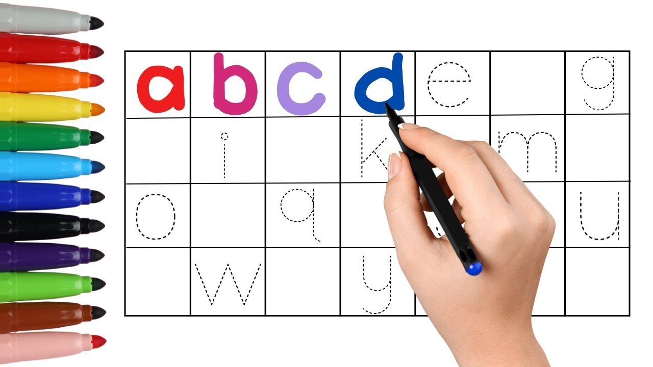 Học bảng chữ cái tiếng Anh với chữ nét đứt | Learn Alphabets from A to ...