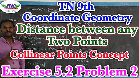 TN 9th Maths|Coordinate Geometry|Distance Between any Two Points|Exercise 5.2|Problem 2|in Tamil