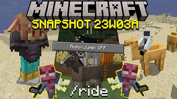 Minecraft Snapshot 23w03a - NEW COMMANDS, QOL FEATURES & MOB CHANGES - Minecraft 1.20