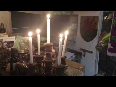 Antique Wood x Iron 5 Candle Stand /アンティーク 木製 x アイアン・5灯 キャンドルスタンド