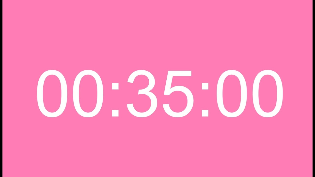35 Minute Focus Timer (Pink) – Study, Work, Pomodoro | Timely Countdown ...