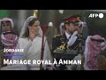 Mariage royal en jordanie le prince hritier hussein et rajwa alsaif saluent la foule  afp images