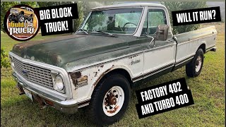 COASTAL CRUSTY! 1972 Chevy Factory Big Block 402 Truck! Sitting For 26 Years.. Will It Run?