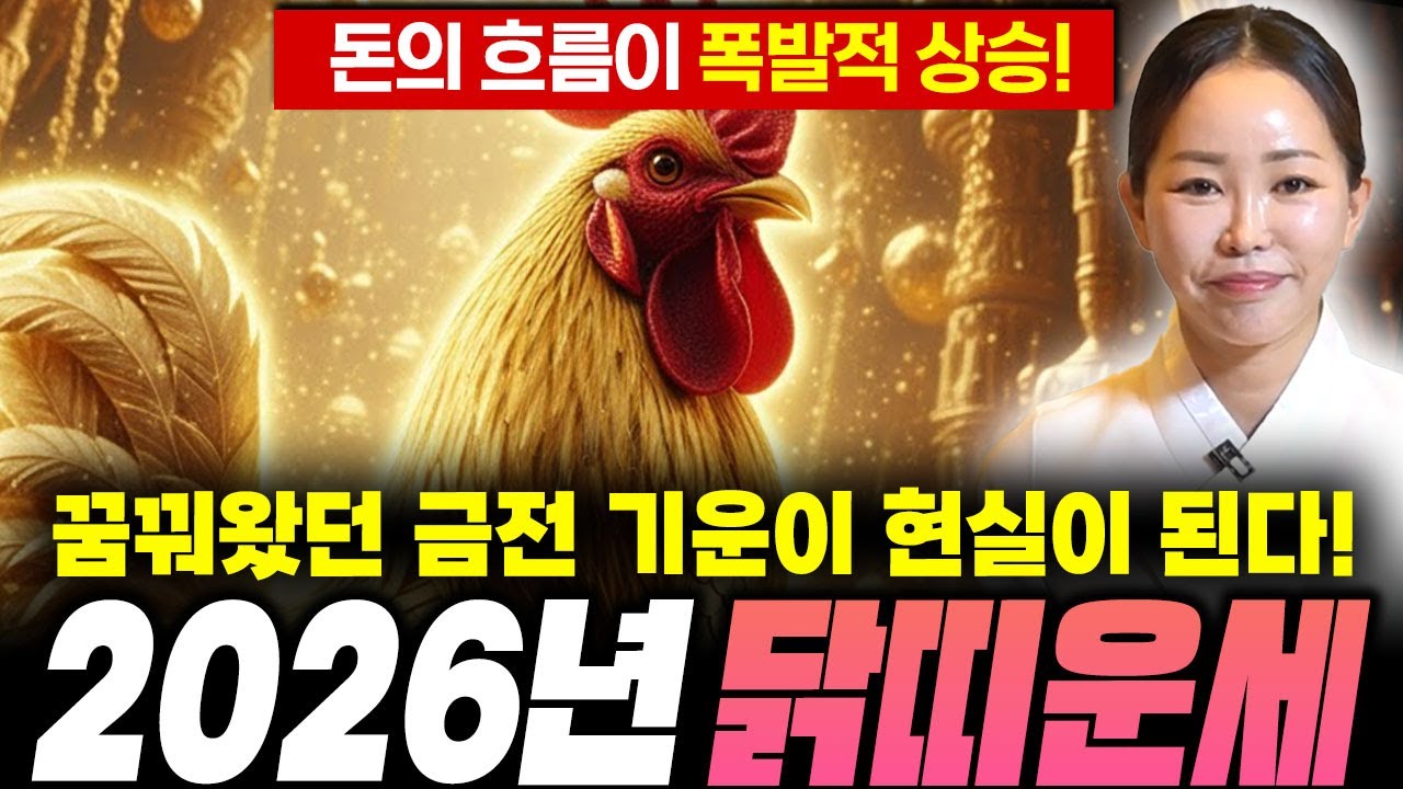 🌟2026년 병오년 닭띠운세🌟26년도 꿈꾸던 '금전운' 현실이 된다?! 닭띠운세 57년생 69년생 81년생 93년생 대박닭띠운세