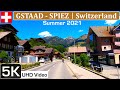 🇨🇭Gstaad to Spiez, Switzerland 2021 Summer Cab Ride 5K/ 4K UHD Video
