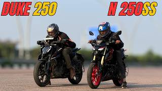 New Pulsar N250SS vs KTM Duke 250 Drag Race 😱🔥 Who will win the DRAG RACE?