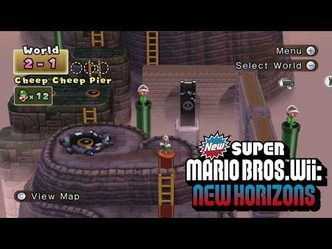 New Super Mario Bros.Wii NEW HORIZONS [2 World 100%]