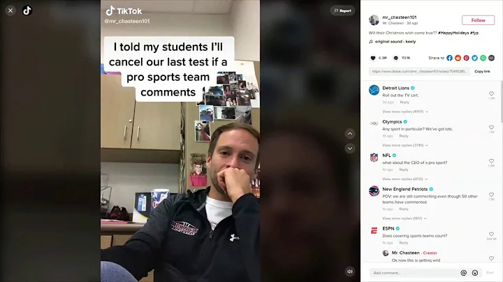 Local teacher TikTok famous after sports teams hel...