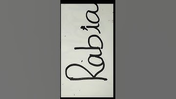 Rabia name#comment#calligrahy #art #signature #2024