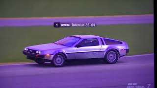 GT-7 CLEAN RACE/DeLorean S2'04/Second place Viper GTS '02/Fast Lap1:59.847/Daytona Road Course