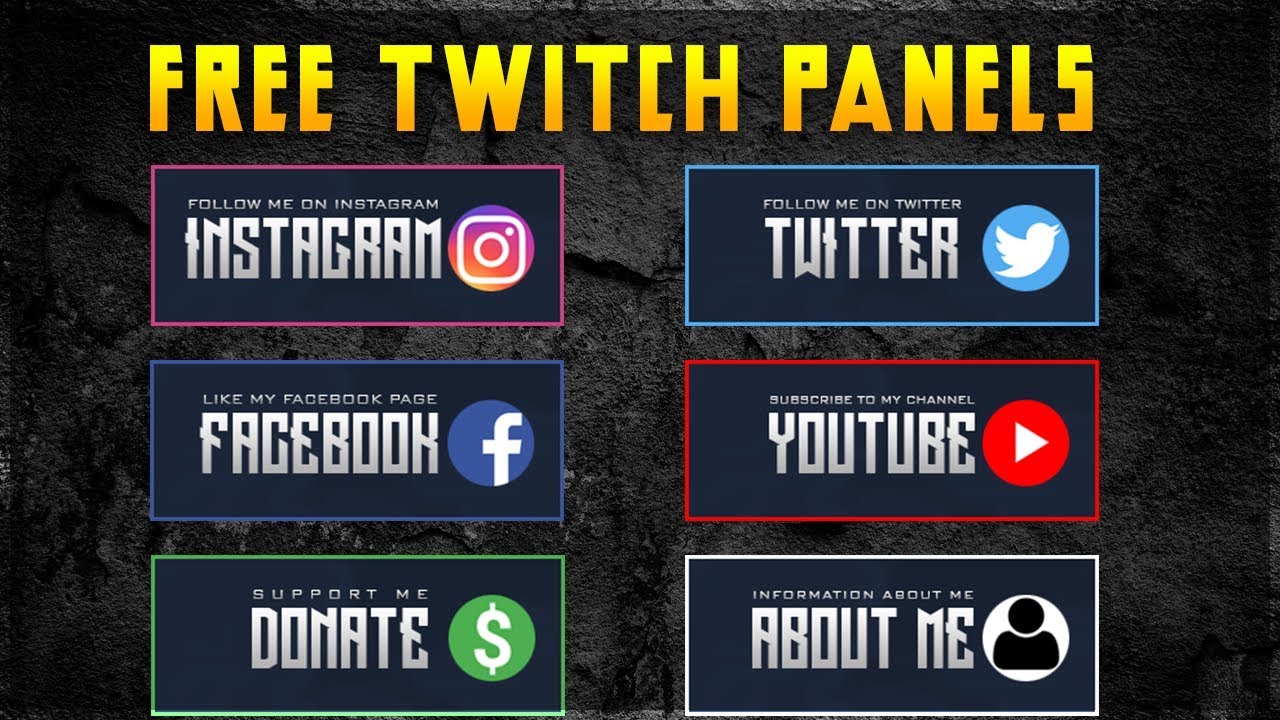 free twitch panels psd