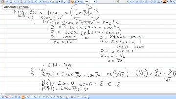 [Math 21] Disc 3.1 Absolute Extrema (Part 2 of 3)
