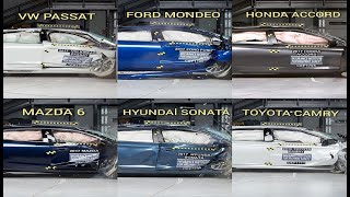 VW PASSAT, FORD MONDEO, HONDA ACCORD | PASSENGER SIDE CRASH TEST OF D SEGMENT VEHICLES