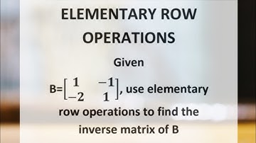 How to find the inverse of a 2x2 matrix using elementary row operations. #grade12ncertmatrixalgebra