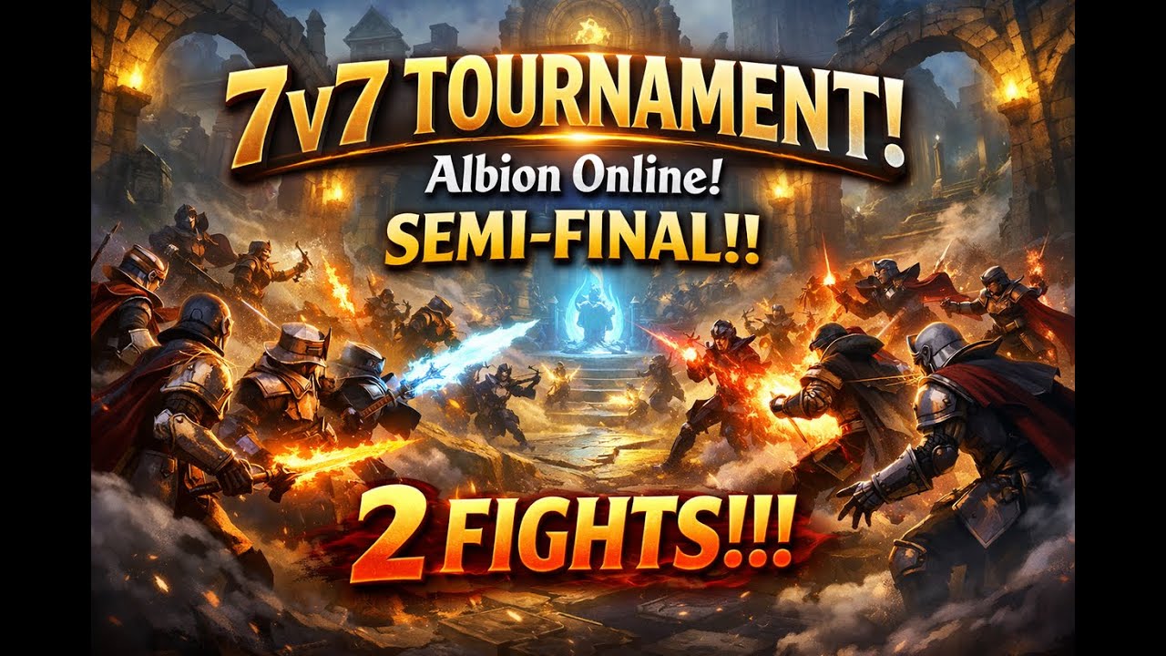 Semi-final 7v7 tournament!! Albion Online! 2 fights!!! ava roads.