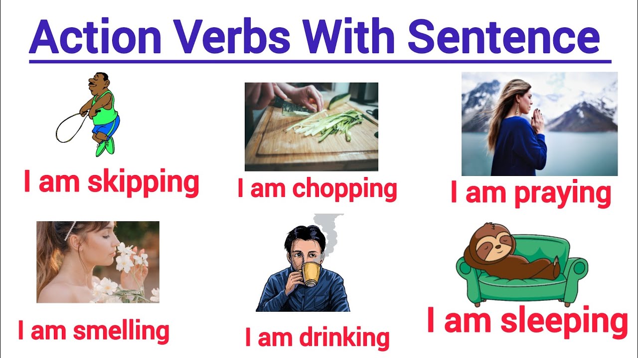 1000 Action Verbs In English With Sentences | Verbs For Beginners | Fun ...