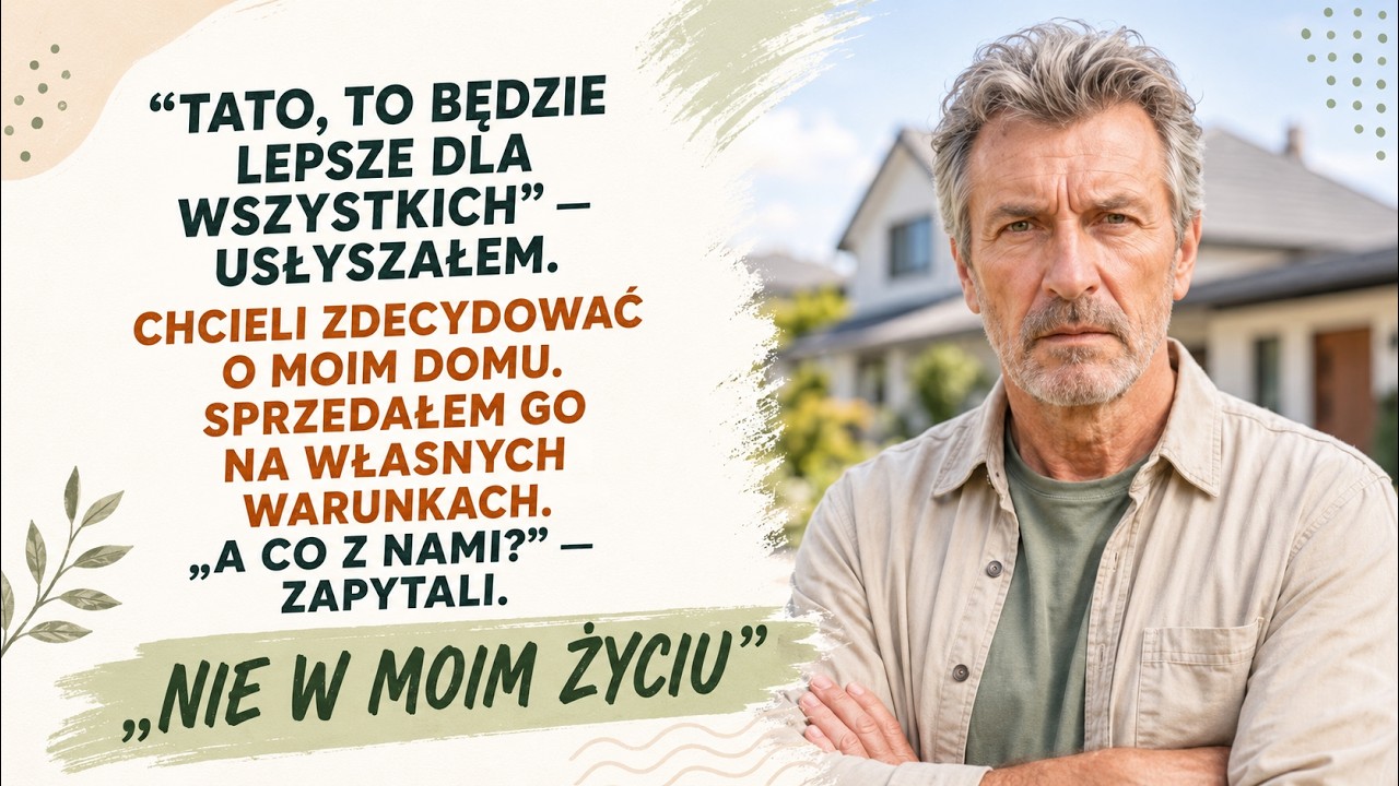 Przyszedłem do domu po tabletki i przypadkiem usłyszałem, jak moja synowa rozmawia przez telefon. „On i tak nie będzie miał wyjścia” – powiedziała spokojnie. „Stary dom jest duży, a dla niego...