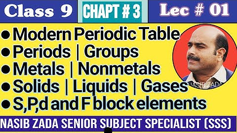 Modern Periodic Table || General Introduction || Over View || Pashto || @NASIBZADASSS