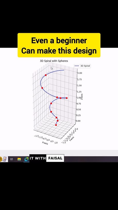 3D Spiral Design Using Python With Matplotlib | Easy Python Art For ...